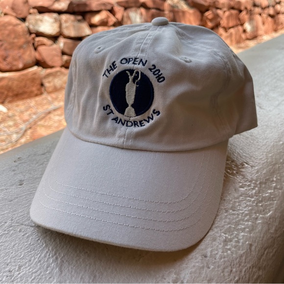 The Open Championship St. Andrews 2010 Khaki Strap/Buckle Adjustable Golf Cap - Picture 1 of 8